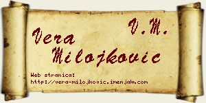 Vera Milojković vizit kartica